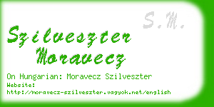 szilveszter moravecz business card